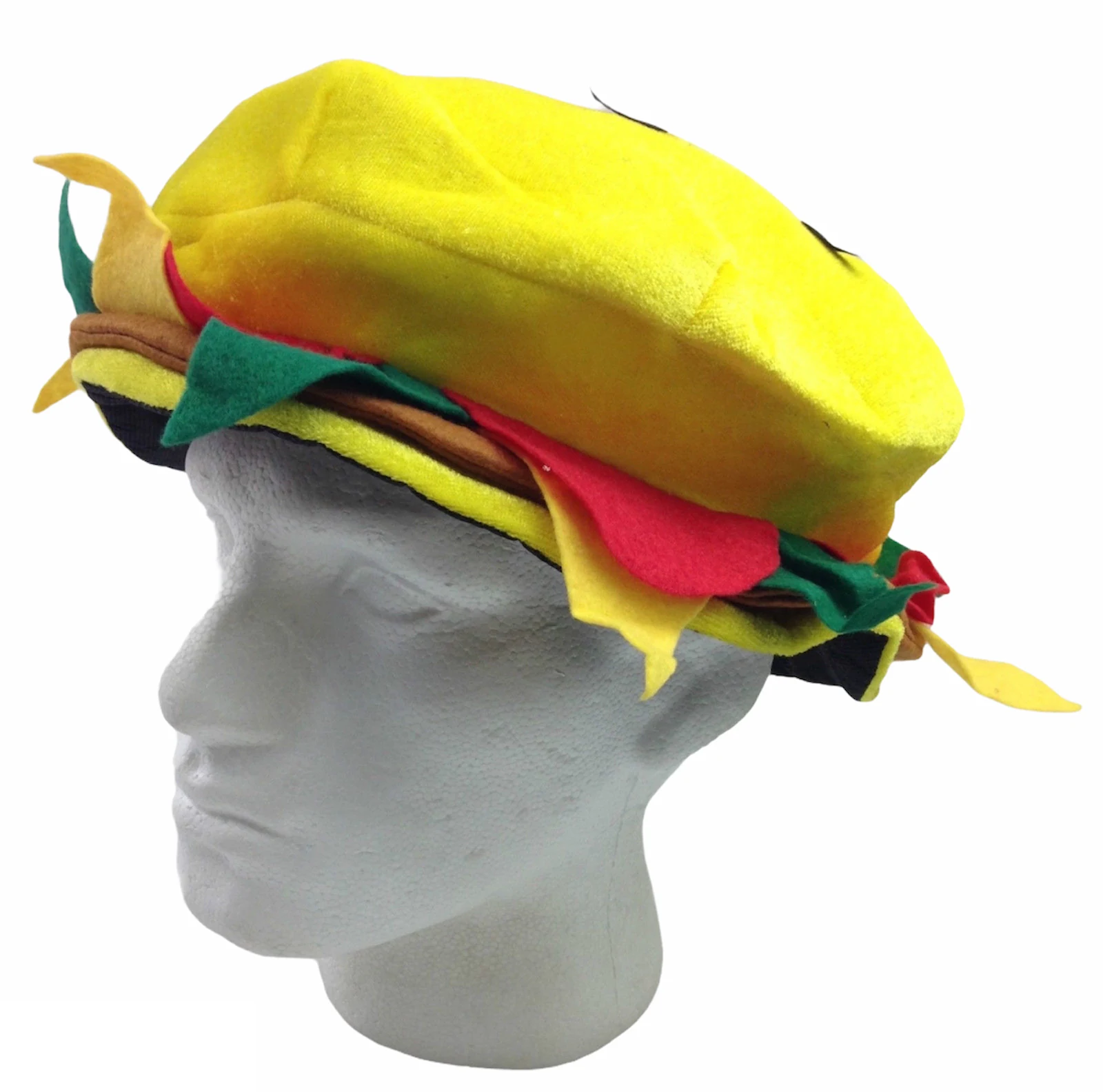 Premium Burger Hat Novelty Costume Cap