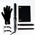 H2D X3 Black Ceramic Curling Wand with 3 Interchangeable Barrels