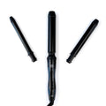H2D X3 Black Ceramic Curling Wand with 3 Interchangeable Barrels