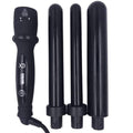 H2D X3 Black Ceramic Curling Wand with 3 Interchangeable Barrels