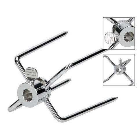 Premium Stainless Steel Rotisserie Spit Forks for Gyro & BBQ - 2 Pack