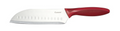 Culinare Santoku Knife with Japanese Stainless Steel Blade - Red, 17.5cm