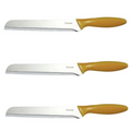 Culinare Bread Knife Set with Japanese Stainless Steel Blades - Yellow, 3 Pack