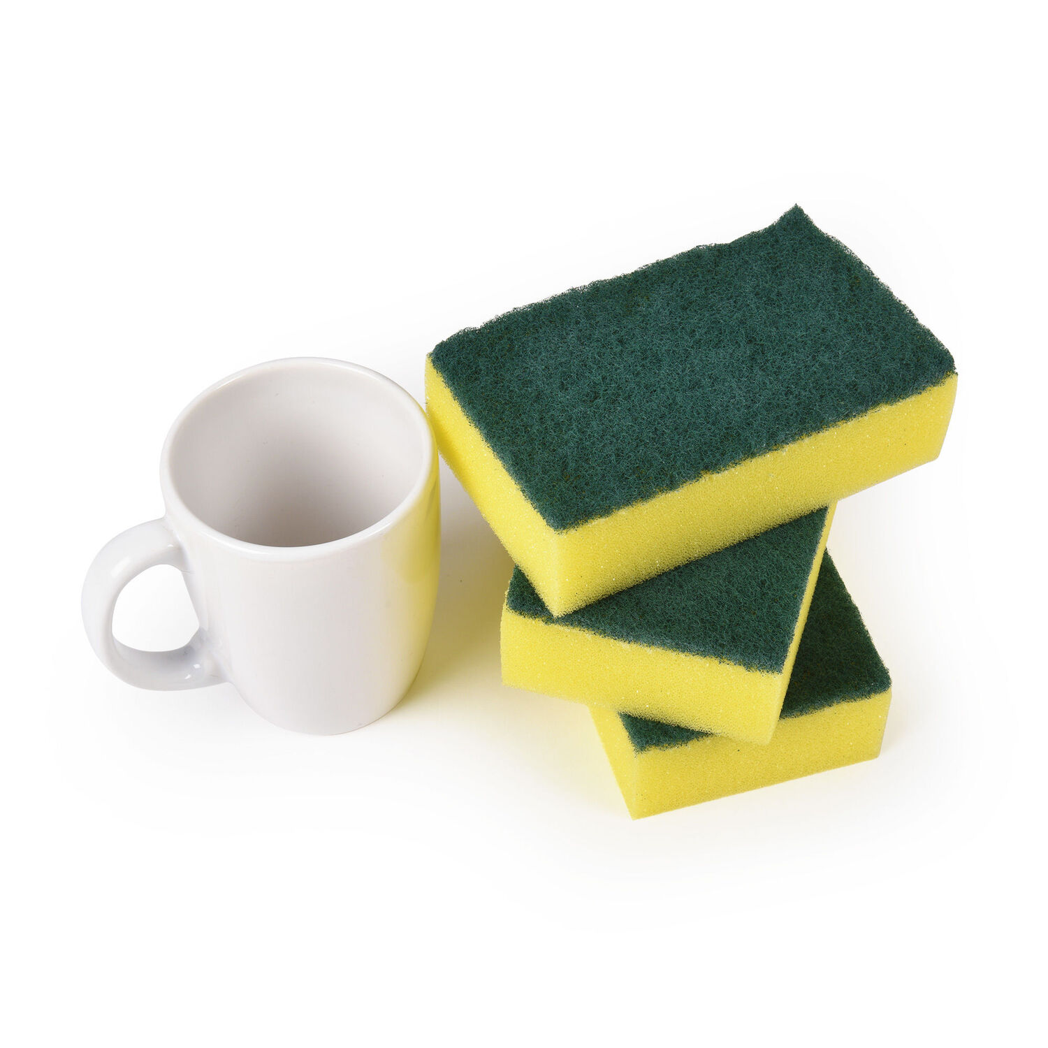 Catering Sponge Scourers 15x10x3cm, 1 Pack of 3, Strong Commercial Grade - SuperSaverAU - view 1