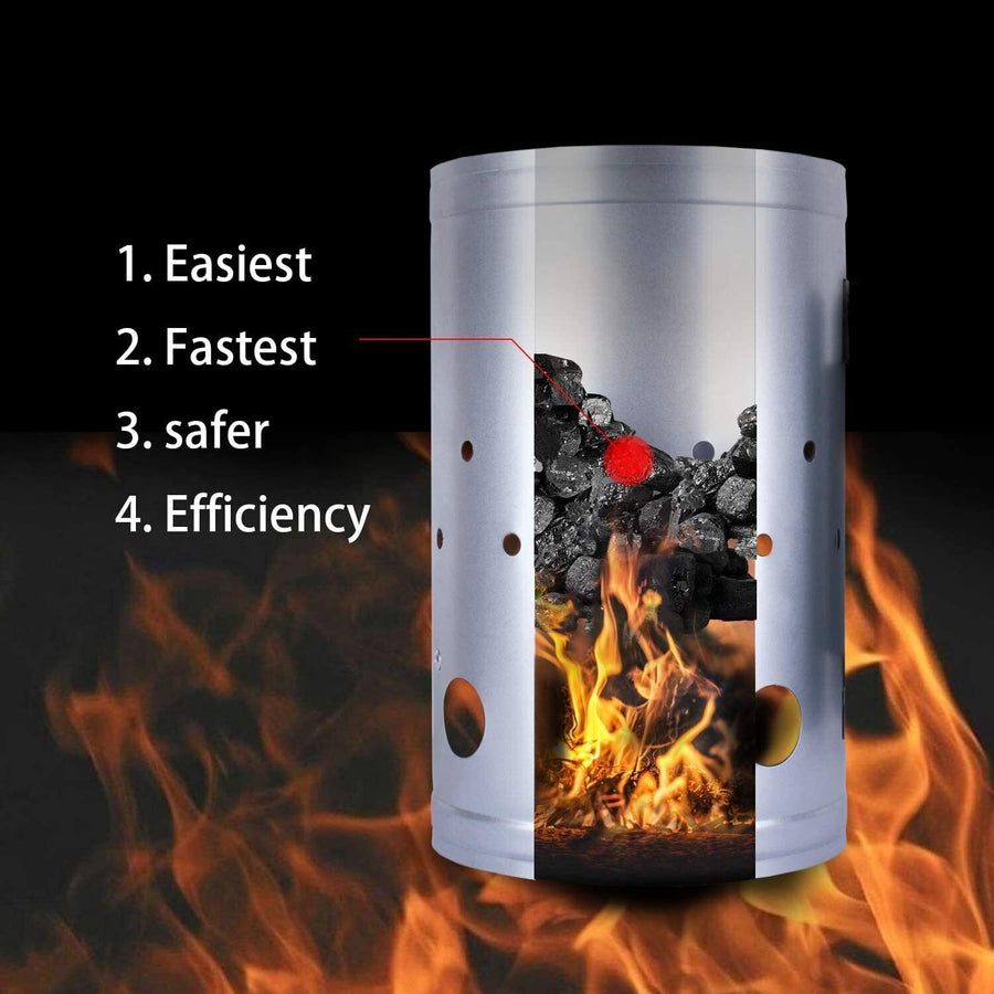 V563 Charcoal Starter - Compact Chimney Starter for Quick Outdoor Barbecues - SuperSaverAU - view 1