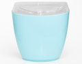 Premium Oval Swing Top Acrylic Waste Bin – Blue