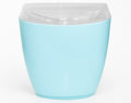 Oval Swing Top Waste Bin 4x Acrylic Lightweight Compact Bathroom Office Blue - SuperSaverAU - view 4