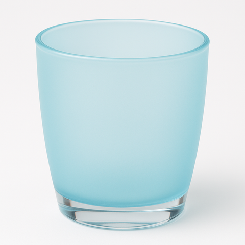 Premium Blue Acrylic Oval Bathroom Tumbler Cup Shatter-Resistant Vanity Rinse Cup