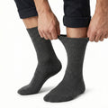 Premium 1 Pair Charcoal Cotton Rich Loose Top Diabetic Comfort Socks 11-14