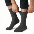 Premium 1 Pair Charcoal Cotton Rich Loose Top Diabetic Comfort Socks 11-14