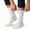 Premium 1 Pair White Cotton Rich Loose Top Diabetic Comfort Socks Size 2-8