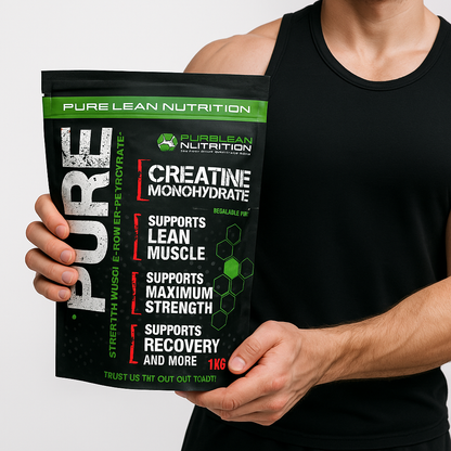 PURE Lean Nutrition Creatine Monohydrate 1KG - HPLC Tested Muscle Growth Supplement