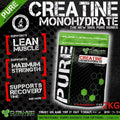 PURE Lean Nutrition Creatine Monohydrate 2KG - HPLC Tested Muscle Growth Supplement - SuperSaverAU - view 2