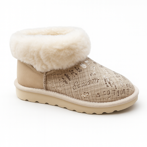 Premium Women's Gold Sand Australian Sheepskin Wool Mini UGG Boots Size 7