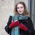 Dents Women's Cable Knit Gloves - Berry