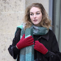 Dents Women's Cable Knit Gloves - Berry