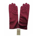 Dents Wrist Length Stretch Satin Evening Gloves - Wine Red