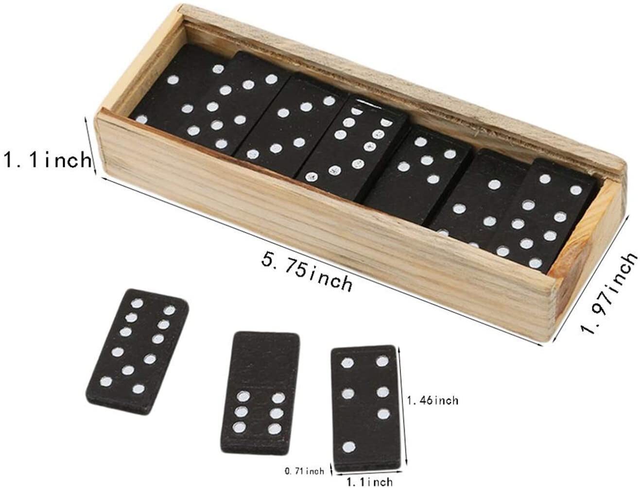 Kicko Wooden Dominoes Set 28 Pieces - Traditional Toy for Kids & Family - SuperSaverAU - view 5