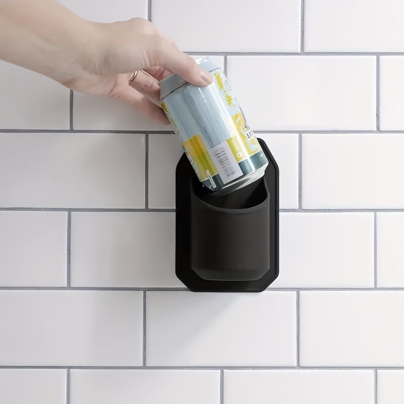 Premium Silicone Shower Beverage Can Holder – Black