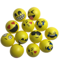 Premium Emoji Face Stress Balls 70mm 12 Pack Soft PU Foam Fidget Toys
