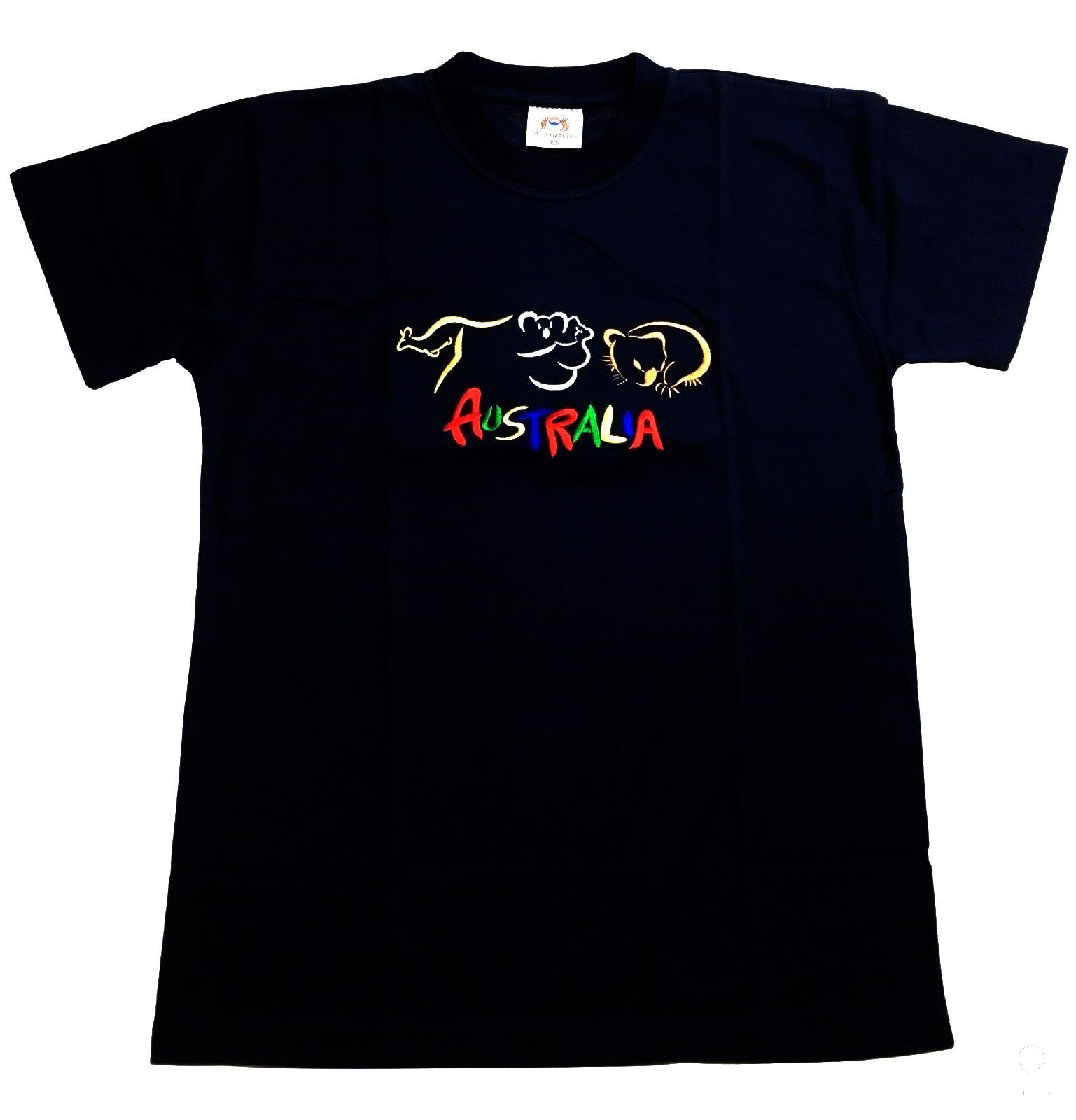 Premium Black Adult Australia Kangaroo Koala 100% Cotton T-Shirt XL