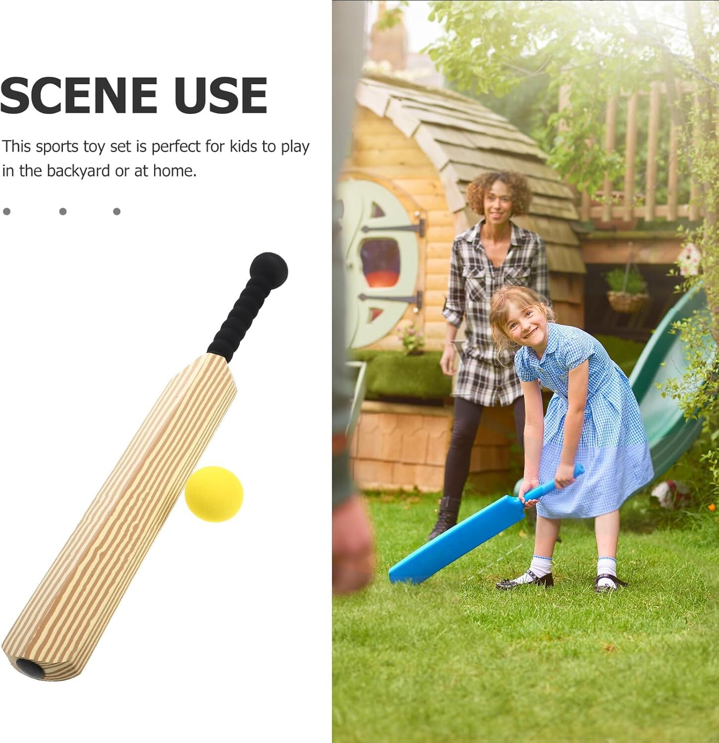 Kids EVA Cricket Bat & Ball Set - 58cm Safe Foam Sports Toy - SuperSaverAU - view 6