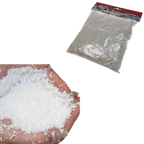 480g FAKE SNOW Christmas White Xmas Frozen Party Snowflakes BULK - SuperSaverAU - view 1