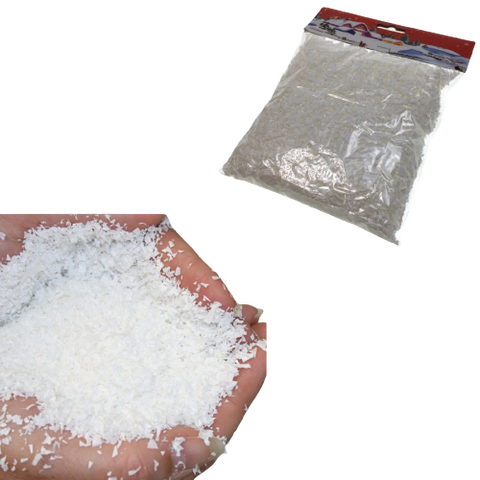 480g FAKE SNOW Christmas White Xmas Frozen Party Snowflakes BULK - SuperSaverAU - view 1