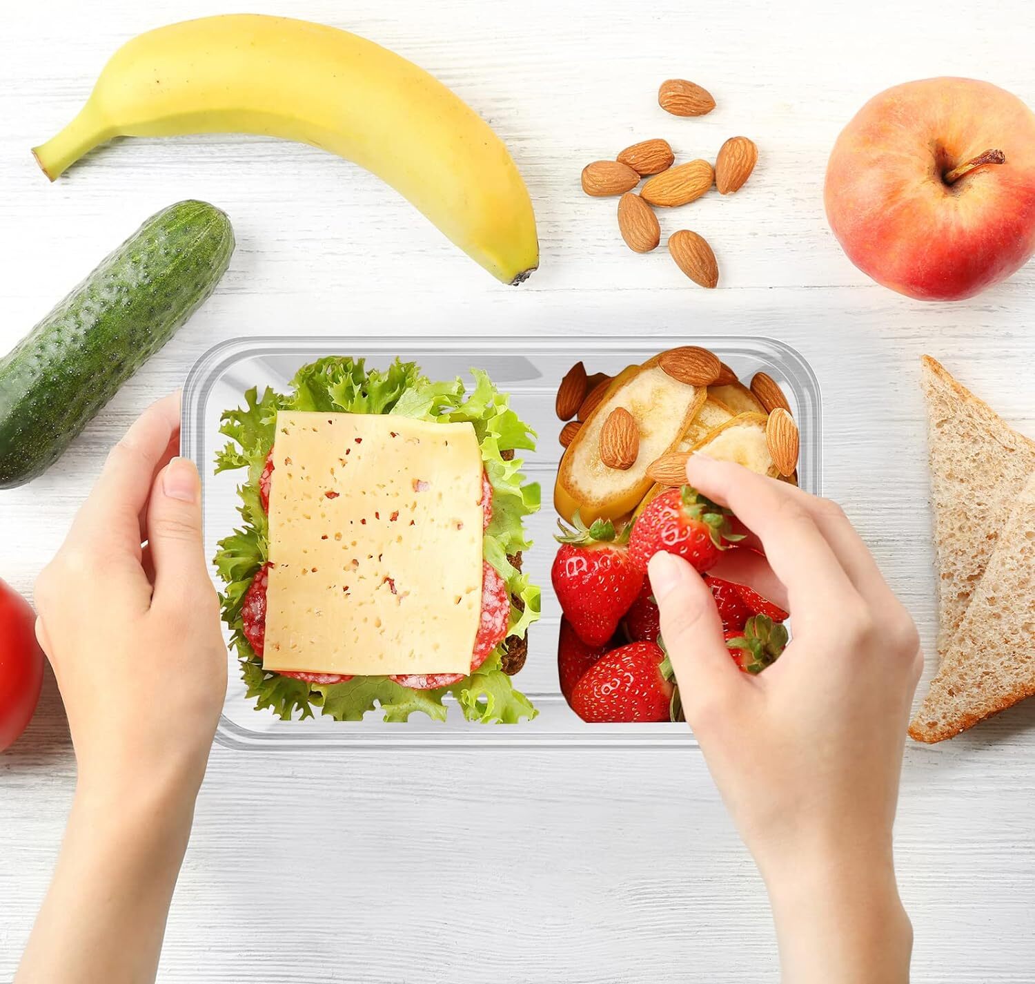 V563 120pcs 1500ml Reusable Food Containers with Lids - Eco-Friendly, BPA-Free - SuperSaverAU - view 5