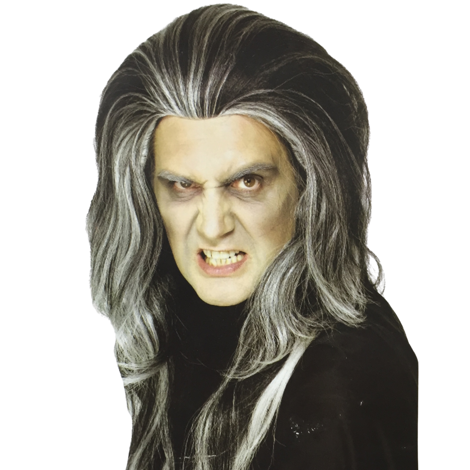 Gothic VAMPIRE WIG Halloween Costume Fancy Dress Long Hair Party Mens Scary - SuperSaverAU - view 2