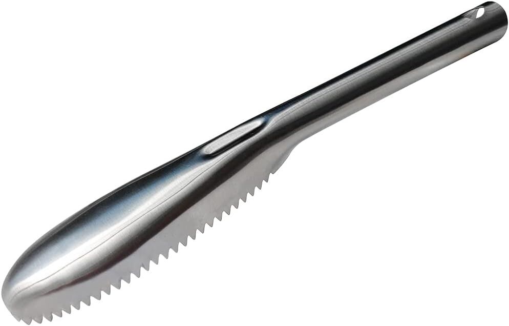 Premium Stainless Steel Fish Scale Remover – Serrated Edge 22.6cm