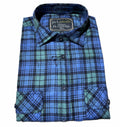 Premium Men's Green 100% Cotton Half Placket Flannelette Shirt M