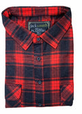 Premium Men's Red 100% Cotton Half Placket Flannelette Shirt 3XL