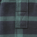 Premium Men's Green Navy 100% Cotton Half Placket Flannelette Shirt XL