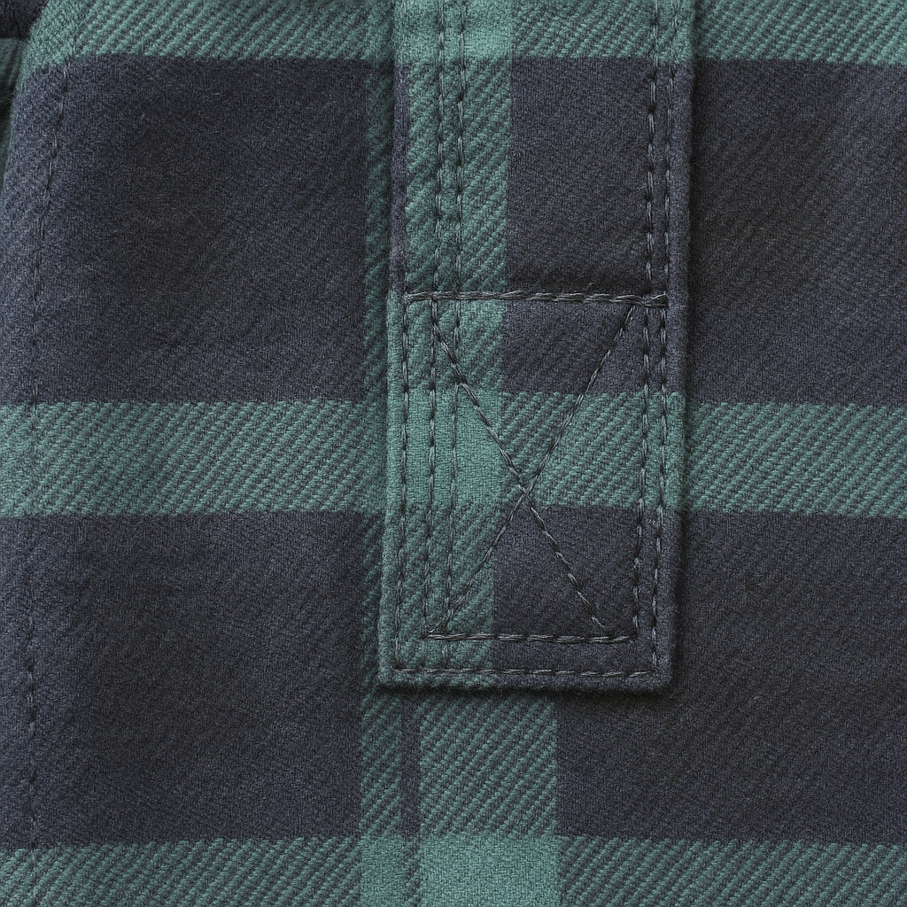 Premium Men's Green Navy 100% Cotton Half Placket Flannelette Shirt XL