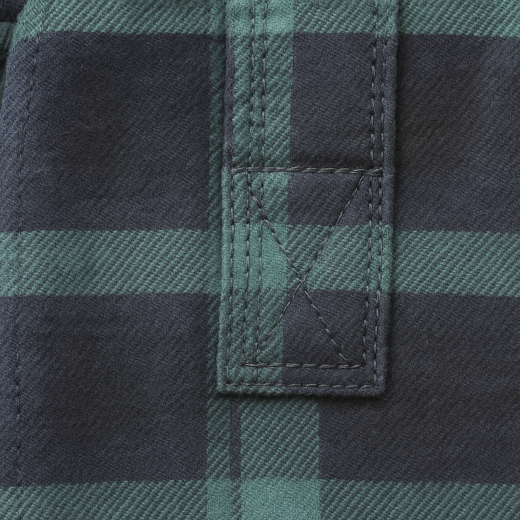 Premium Men's Green Navy 100% Cotton Half Placket Flannelette Shirt XXL