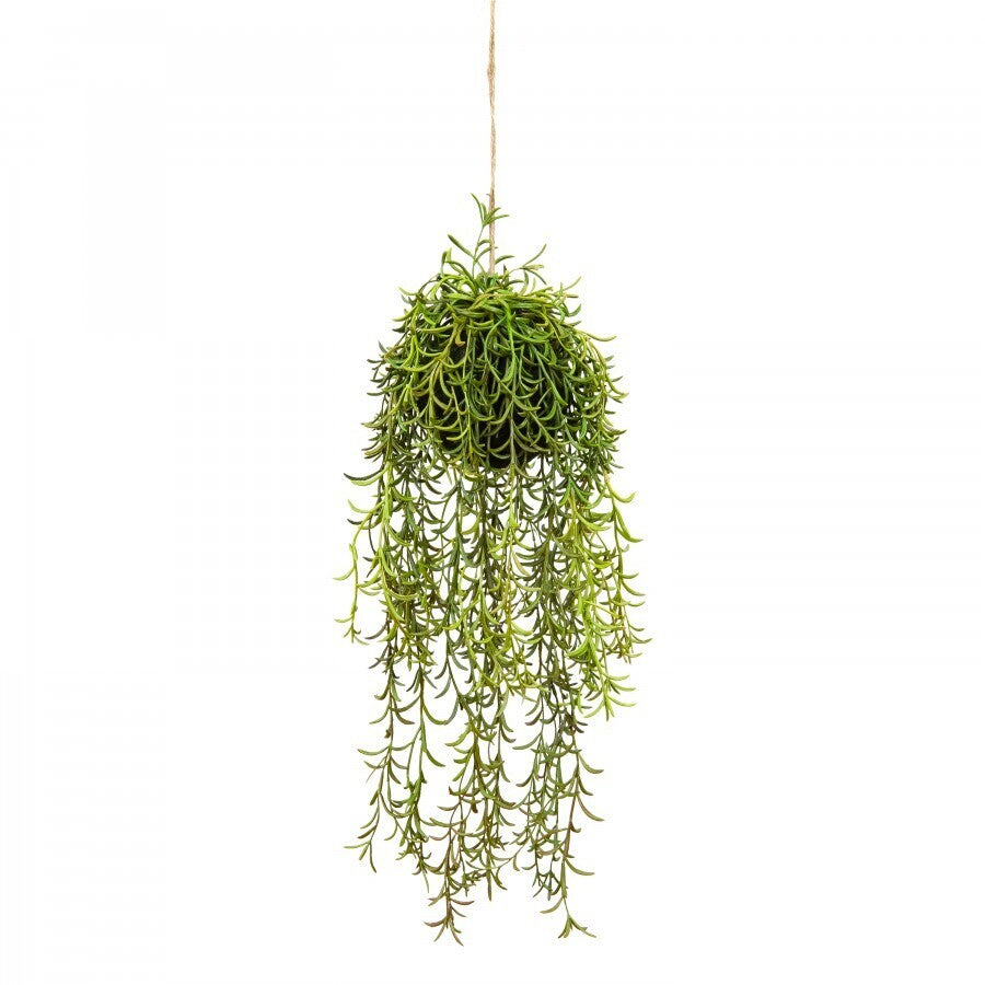Premium Artificial Moss Ball Hanging Plant – Senecio 60cm