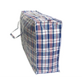 Premium Large Stripe Zip Storage Bag with Handles - 65 x 60 x 25cm, 1 Pack