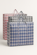 48x Large Stripe Zip Bags 78cm x 90cm x 25cm - Waterproof, Reusable, Easy Storage - SuperSaverAU - view 1