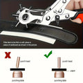 Multi-Size Leather Belt Eyelet Hole Punch Puncher Plier Revolving Handcraft Tool - SuperSaverAU - view 3