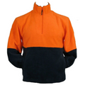 Premium Orange Unisex Hi Vis Half Zip Polar Fleece Work Jumper M