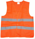 Premium Hi Vis Safety Vest Bulk Pack with Reflective Tape - Orange, 10 Pack