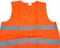 Premium Hi Vis Safety Vest with Reflective Tape - Orange, One Size