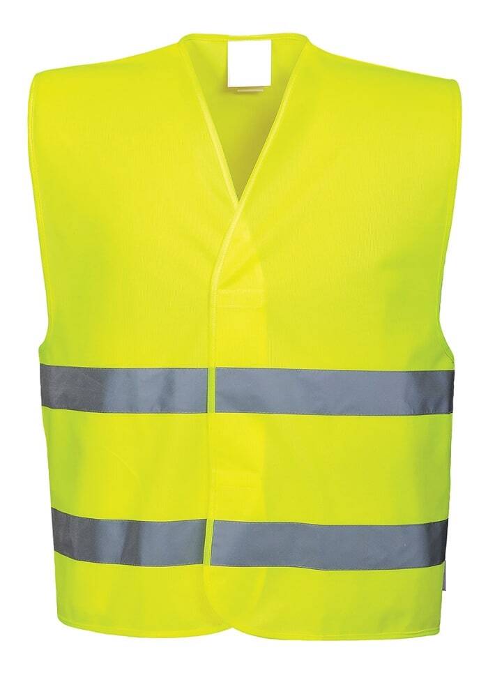 Premium Hi Vis Safety Vest with Reflective Tape - Yellow, One Size