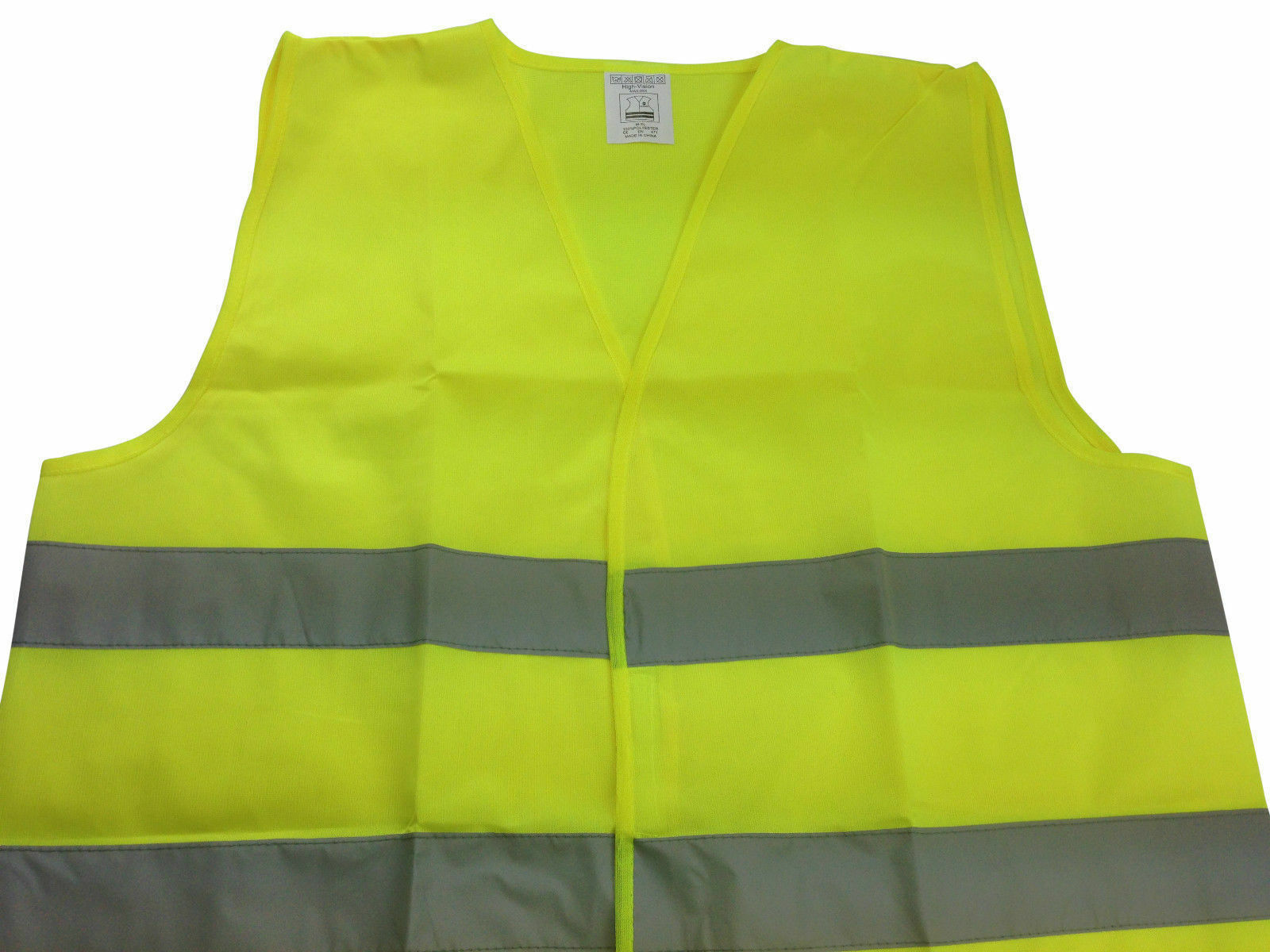 Premium Hi Vis Safety Vest with Reflective Tape - Yellow, One Size
