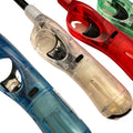 12x Clear Long Gas Lighter - 28cm, Assorted Colours, Disposable, Safety Lock - SuperSaverAU - view 3