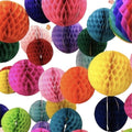 Premium Honeycomb Tissue Paper Ball Decorations - 12 Pack