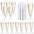 144x 150ml Premium Plastic Champagne Glasses Flutes Mimosa Bulk - Clear - SuperSaverAU - view 1
