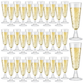144x 210ml Premium Plastic Wine/Champagne Glasses Flutes Bulk - Clear - SuperSaverAU - view 1