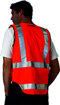 HUSKI Hi Vis Patrol Vest 3M Reflective Tape Safety Workwear High Visibility - Orange - 3XL - SuperSaverAU - view 5